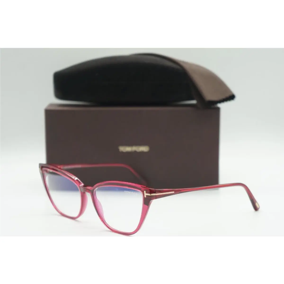 Tom Ford TF 5825-B 075 Shiny Fuxia Eyeglasses Frames 55-16