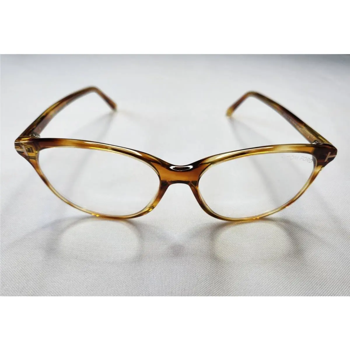 Tom Ford TF5544-B 056 Brown Honey Eyeglasses w Blue Block Lens Made IN Italy