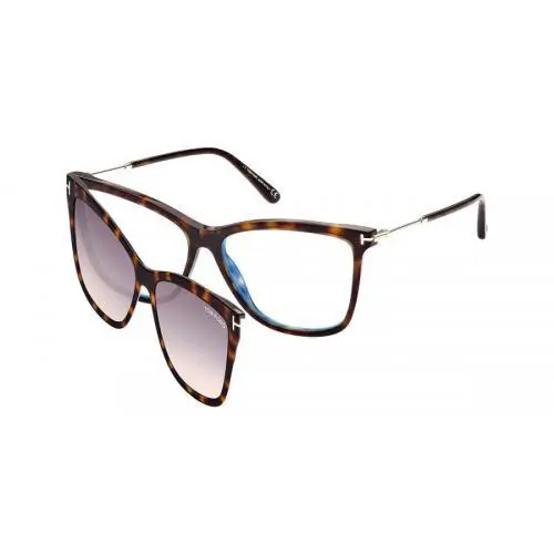 Women`s T-logo 56mm Dark Havana Opticals FT5824-B-052-56 by Tom Ford