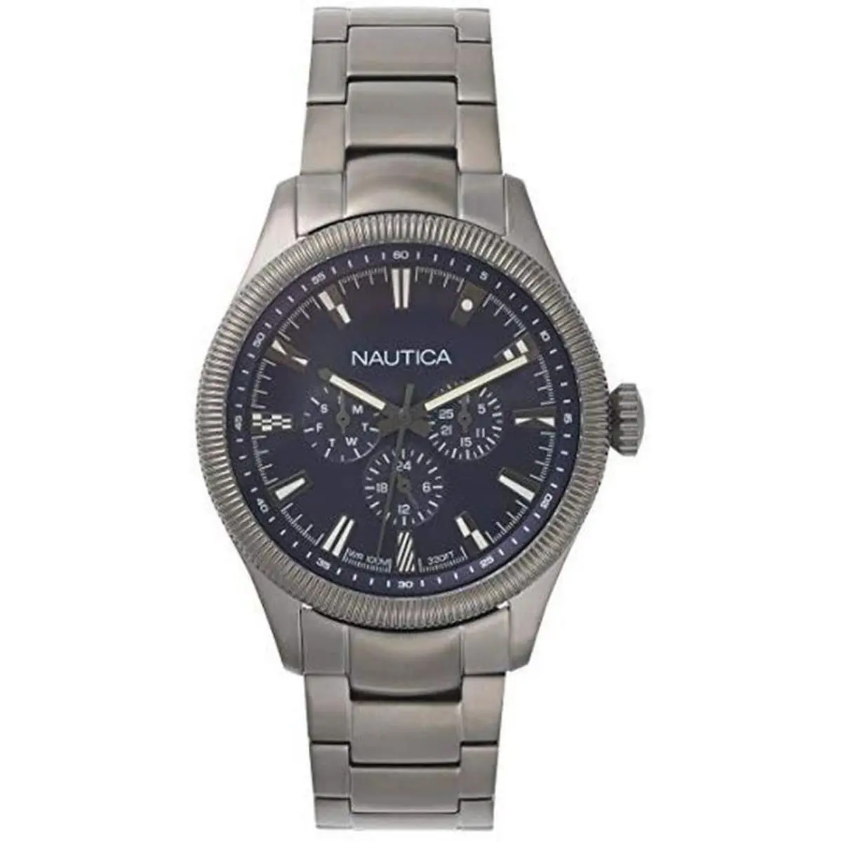 Nautica NAPSTB004 Men`s Starboard Grey Steel Link 45mm Watch