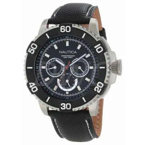 Nautica Mens Classic N17602G Nst 501 Multifunction Stainless Steel Watch