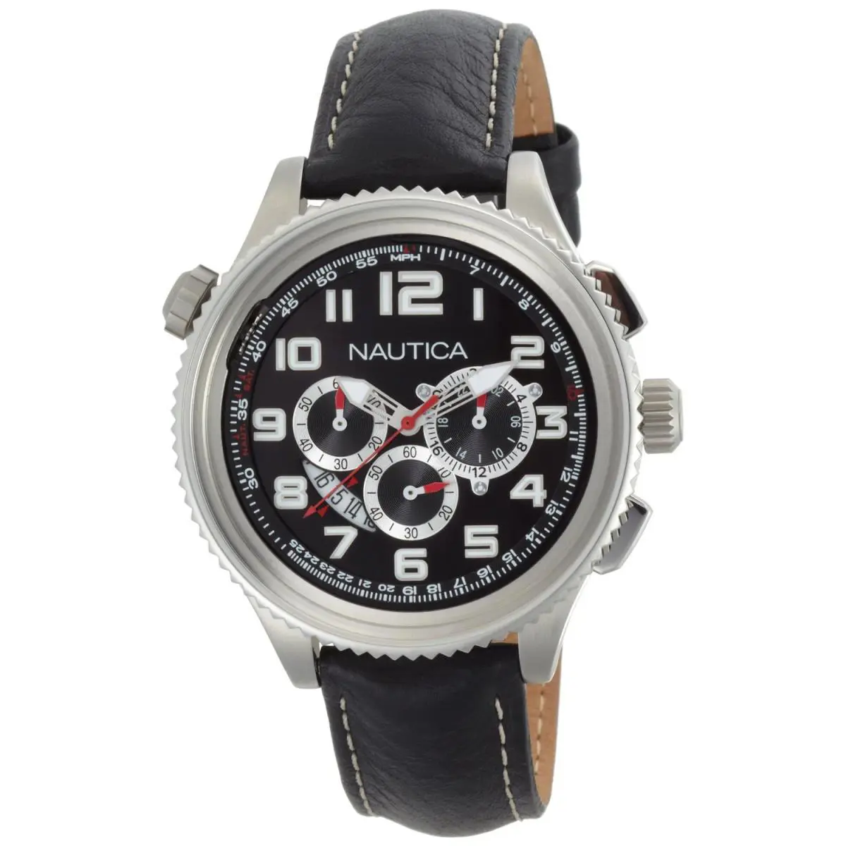 Nautica Men`s N25012G Ocn 46 Black Dial Watch