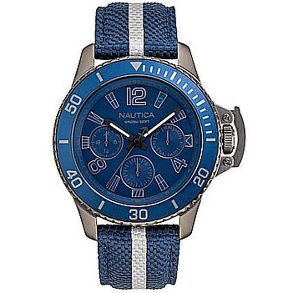 Nautica NAPBSF919 Men`s Bayside Multi 45mm Silicone Band Watch