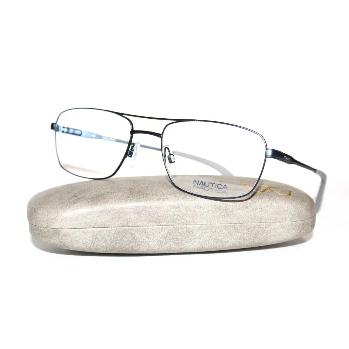 Nautica N7260 317 Navy Blue Eyeglasses Metal RX 57-19-140 MM - Frame: Blue
