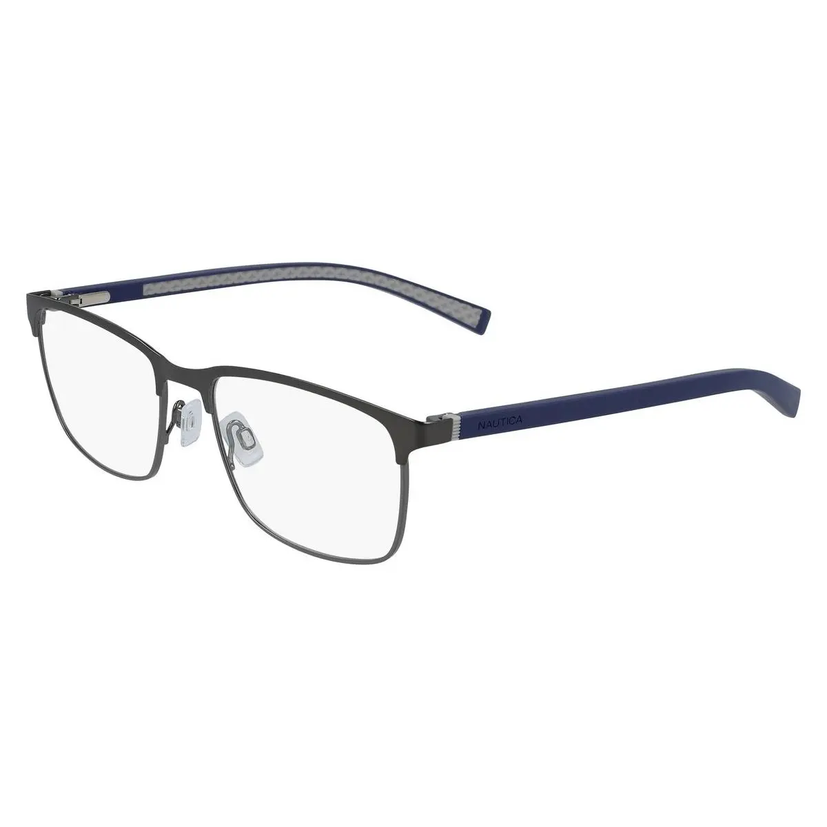 Nautica N7310 Eyeglasses Men Matte Gunmetal Rectangle 55mm