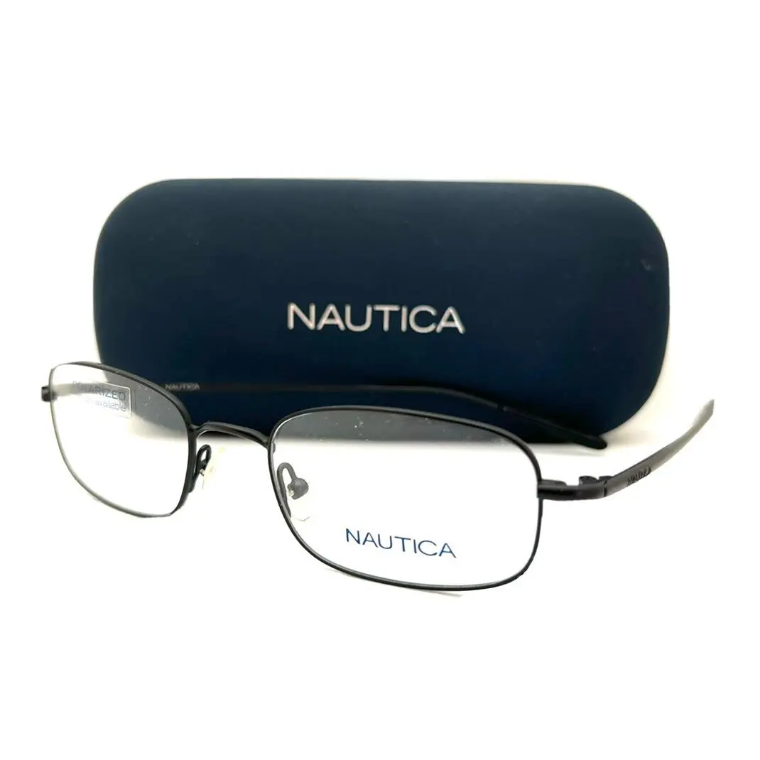 Nautica Eyeglasses N 7097 010 Black 49-19-140 with Case