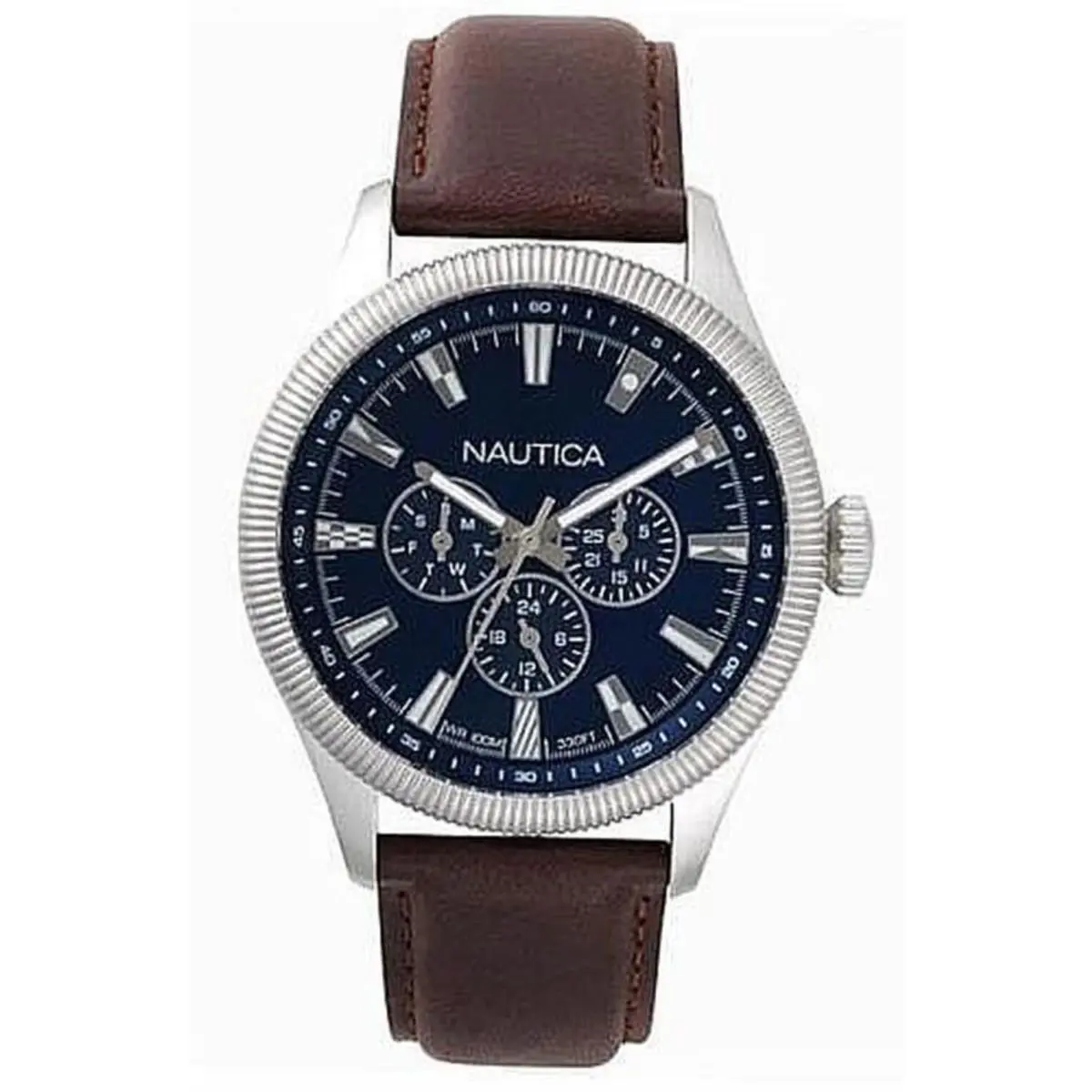 Nautica NAPSTB001 Men`s Starboard 44mm Leather Band Watch
