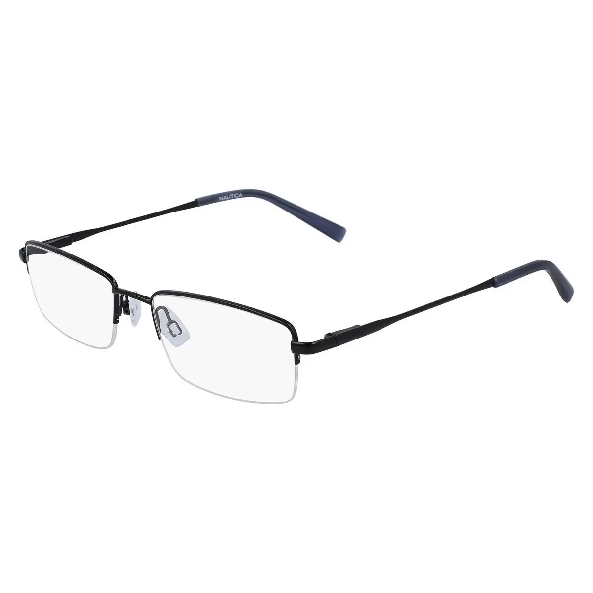 Nautica N7299 Eyeglasses Men Satin Black Rectangle 53mm