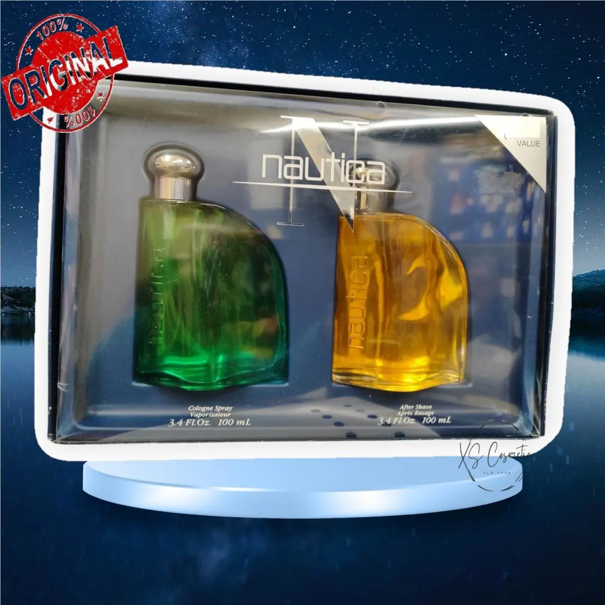 Nautica 2 Pc`s Cologne Spray After Shave 3.4 Oz/each Vintage Set