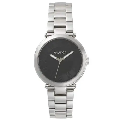 Nautica Flagstaff Collection Steel Case 36mm Black Dial Women`s Watch NAPFLS005