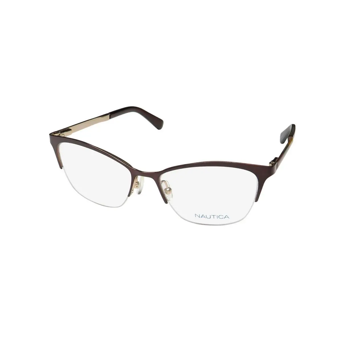 NLO5009 Eyeglass Frame 200 Half-rim Metal Plastic Womens 51-16-140 by Nautica