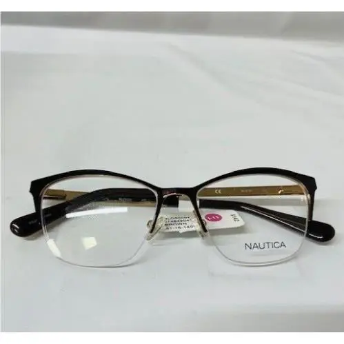 Nautica NLO5009 Eyeglasses in Brown 51-16-140- New/ NO Case