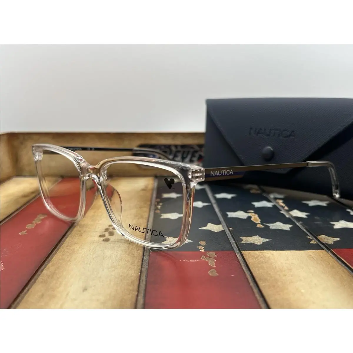 Nautica Optical N8173 909 Crystal Eyeglasses 56mm Frame Option To Add RX