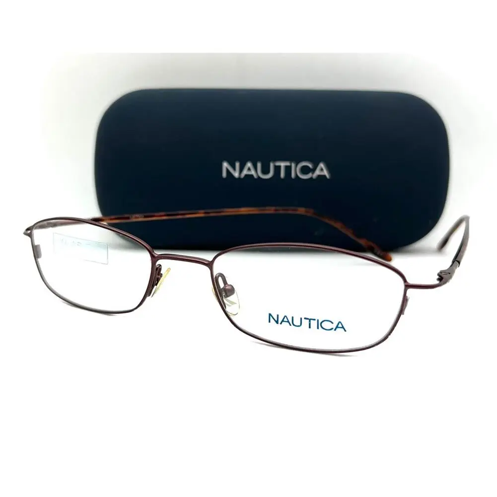 Nautica Eyeglasses N 7108 093 Satin Brick 50-18-145 with Case