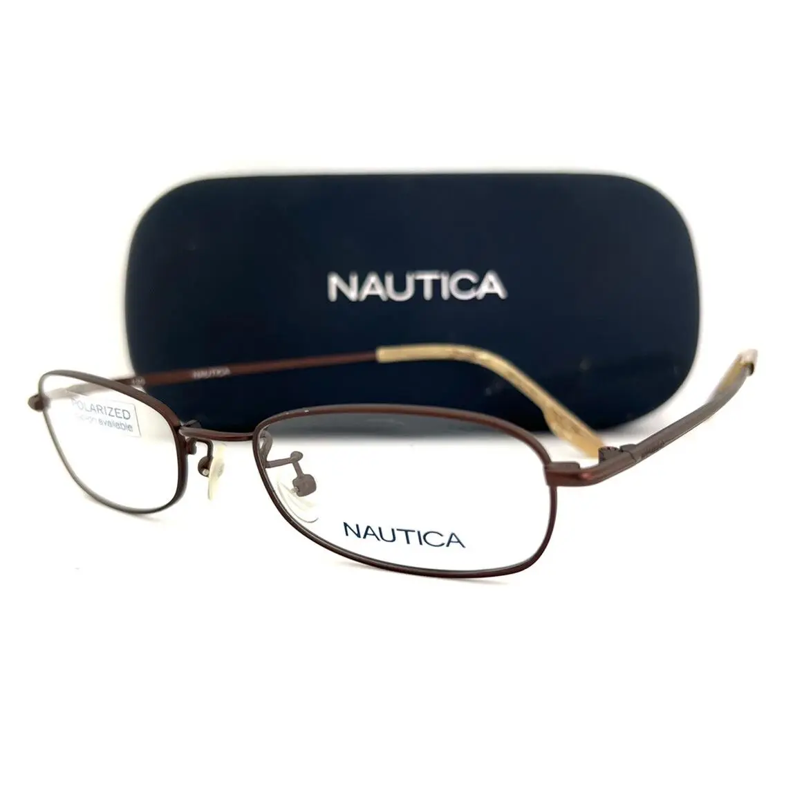 Nautica Eyeglasses N 7084 001 Satin Cafe 48-18-135 with Case