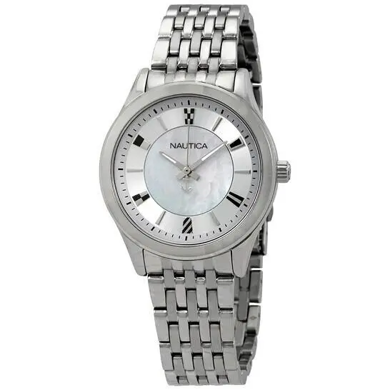 Steel Venice Women`s Watch Mother of Pearl Dial Signal Flag NAPVNC006 by Nautica