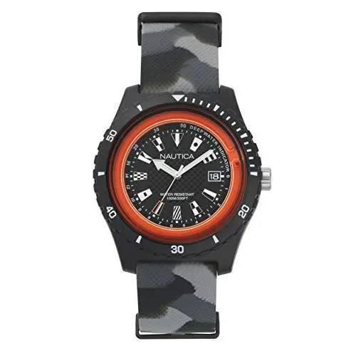 Nautica Men`s `surfside Quartz Resin Silicone Casual Watch Color White NAPSRF005