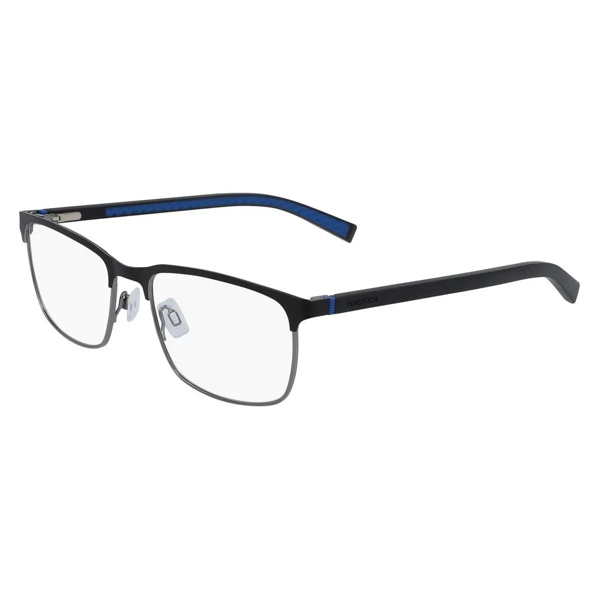 Nautica N7310 Eyeglasses Men Matte Black Rectangle 55mm