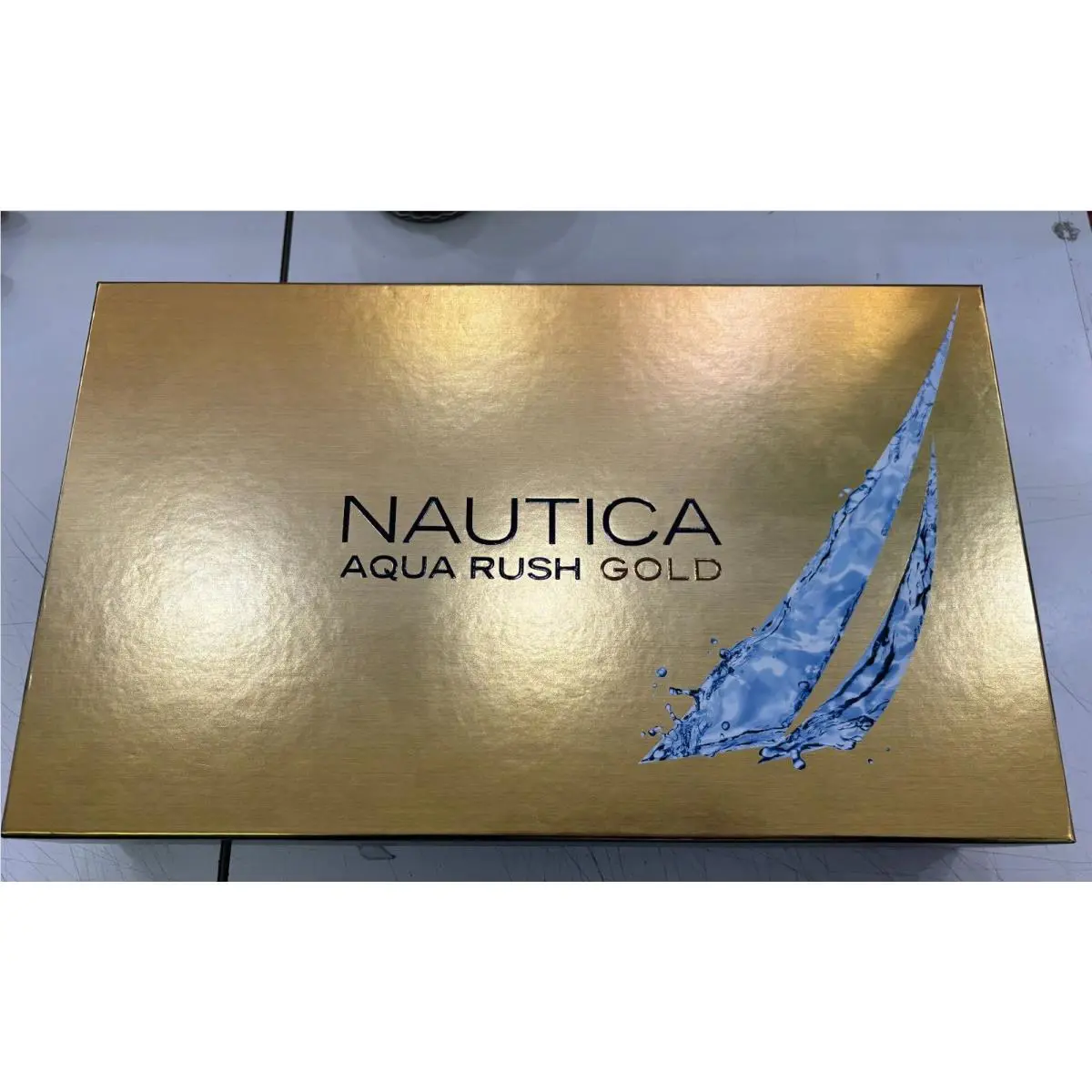 Nautica Aqua Rush Gold Gift Set 3.4oz edt/2.5 Shower Gel/balm 2.5/body Spray 4.0