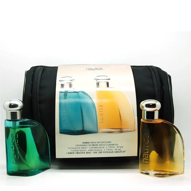 Nautica Classic Gift Set For Men 1.7 oz Cologne + 1.7 oz Aftershave + Bag