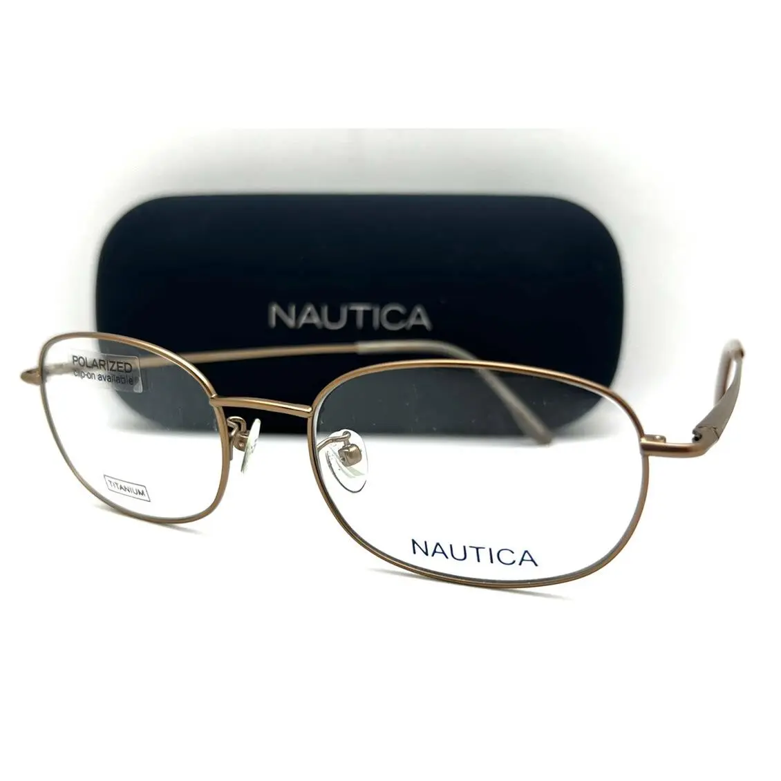 Nautica Eyeglasses N 7821 005 Titanium Bronze 55-19-145 with Case