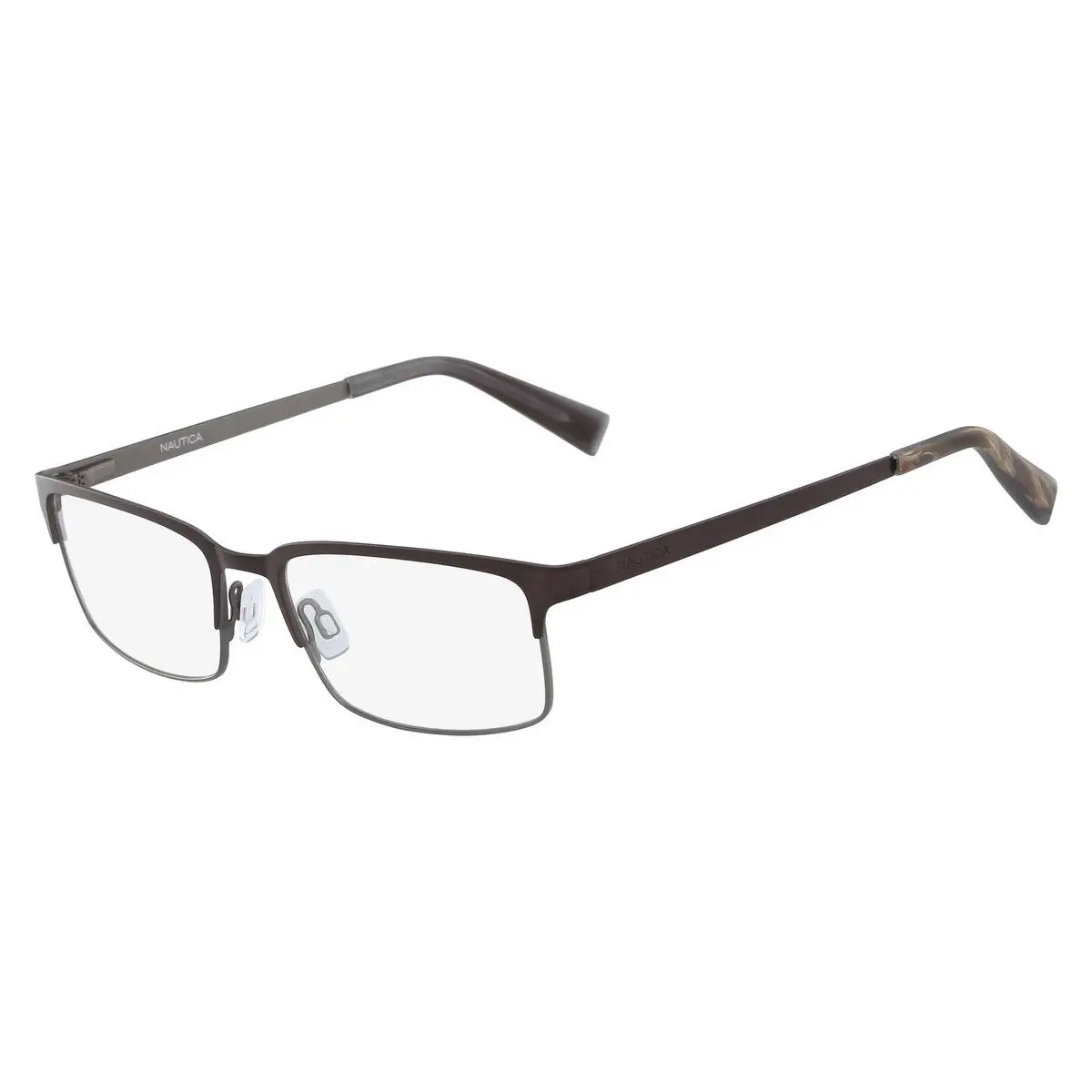 Nautica N7270 Eyeglasses Men Brown Rectangle 52mm