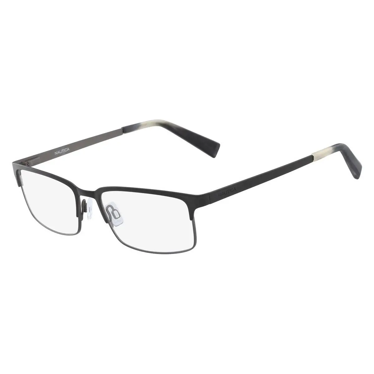 Nautica N7270 Eyeglasses Men Black Rectangle 52mm