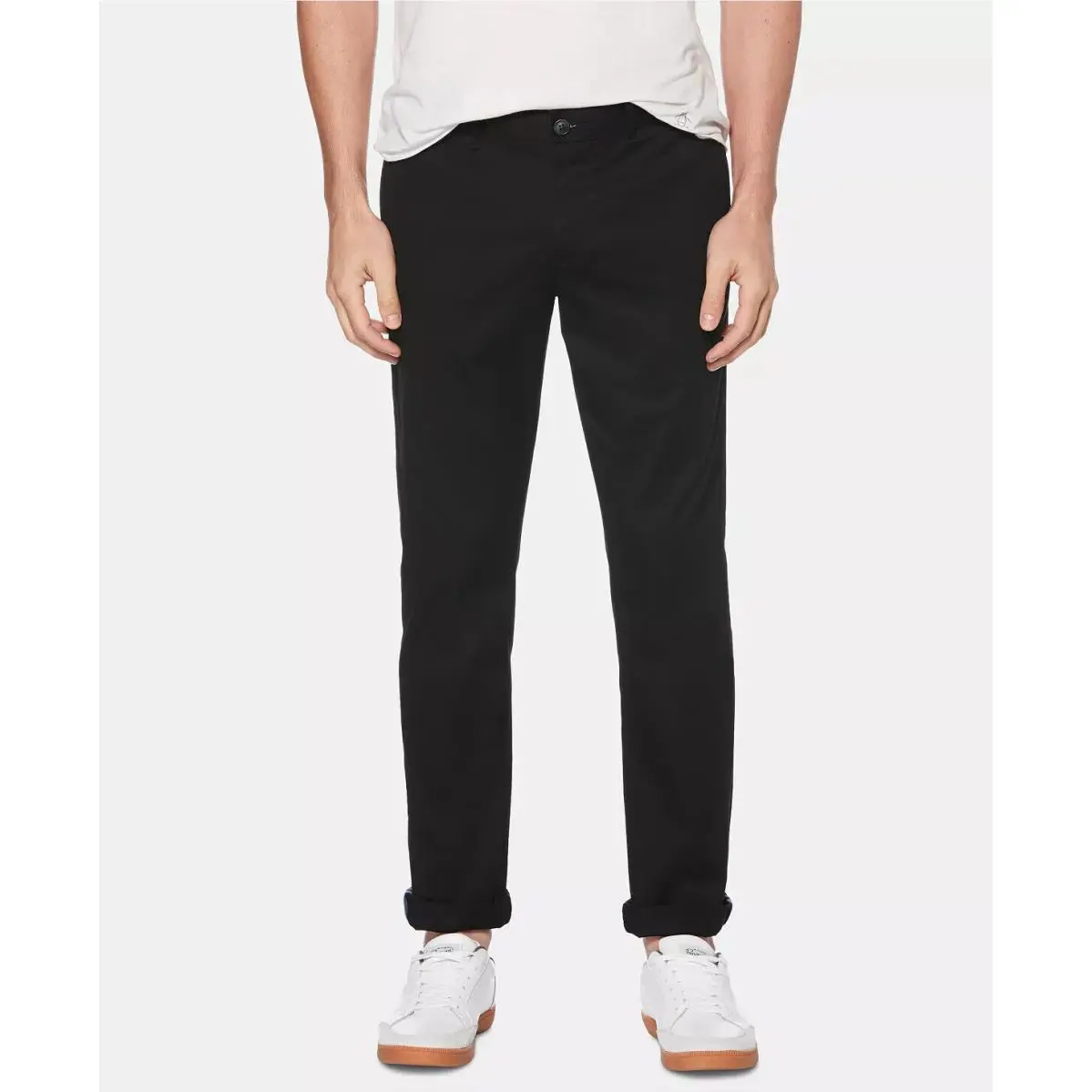 Penguin L25423 Mens Black Premium Stretch Cotton Chino Pants Size 34/32 by Original Penguin