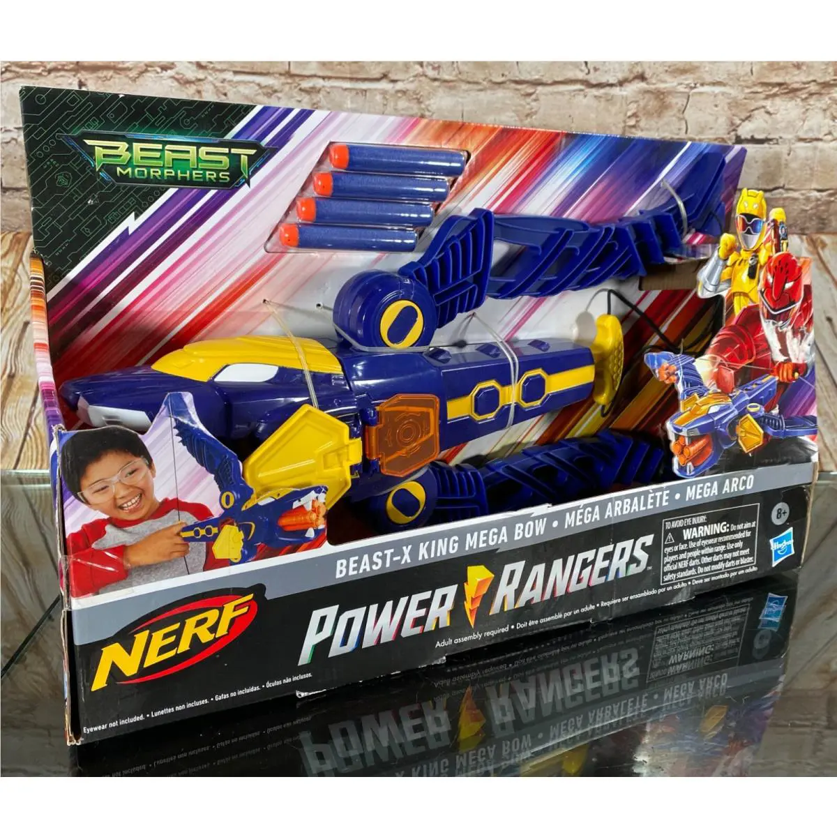 Power Rangers Beast Morphers Nerf Beast-x King Mega Bow Figure Dart Gun