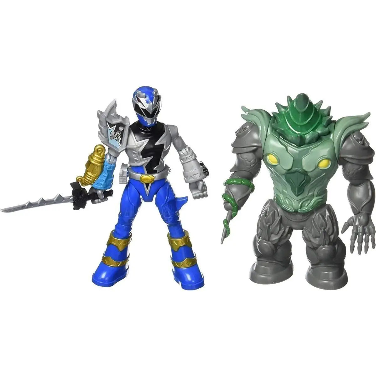 Power Rangers Dino Fury Battle Attackers 2-Pack Blue Ranger vs