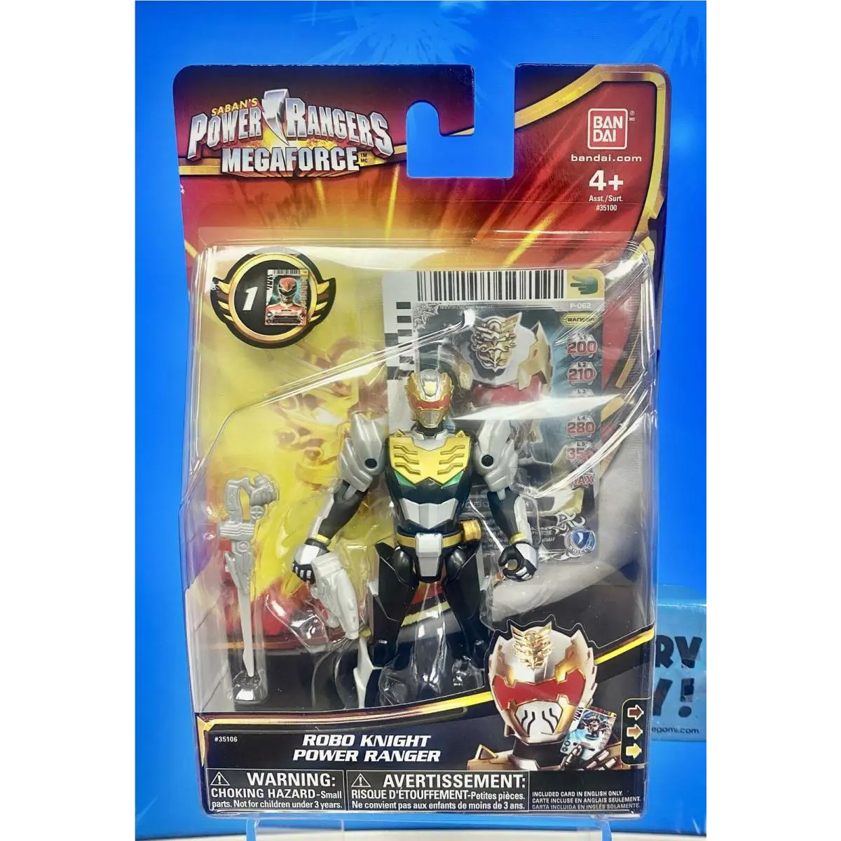 Power Rangers Megaforce Action Figure Robo Knight Power Ranger 4 Inch 35106
