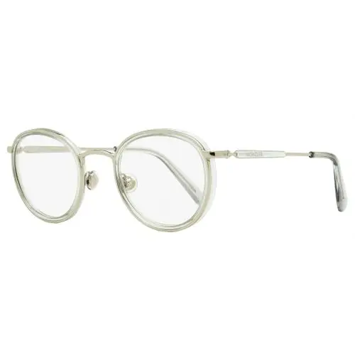 Oval Eyeglasses ML5153 020 Palladium/crystal 49mm by Moncler