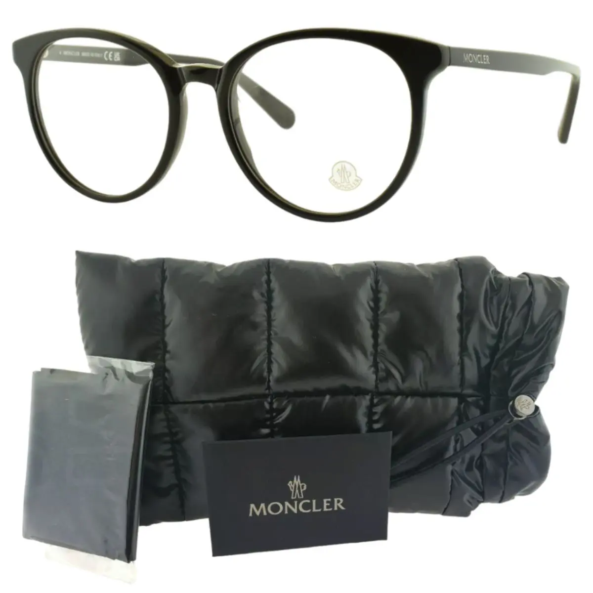 ML5117 001 Black Round Full Rim Unisex Optical Frame by Moncler
