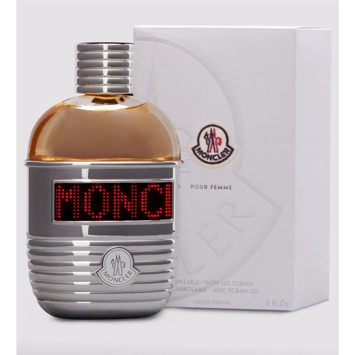 Moncler “pour Femme” Eau De Parfum Spray 5.0 Oz Refillable - with Led Screen