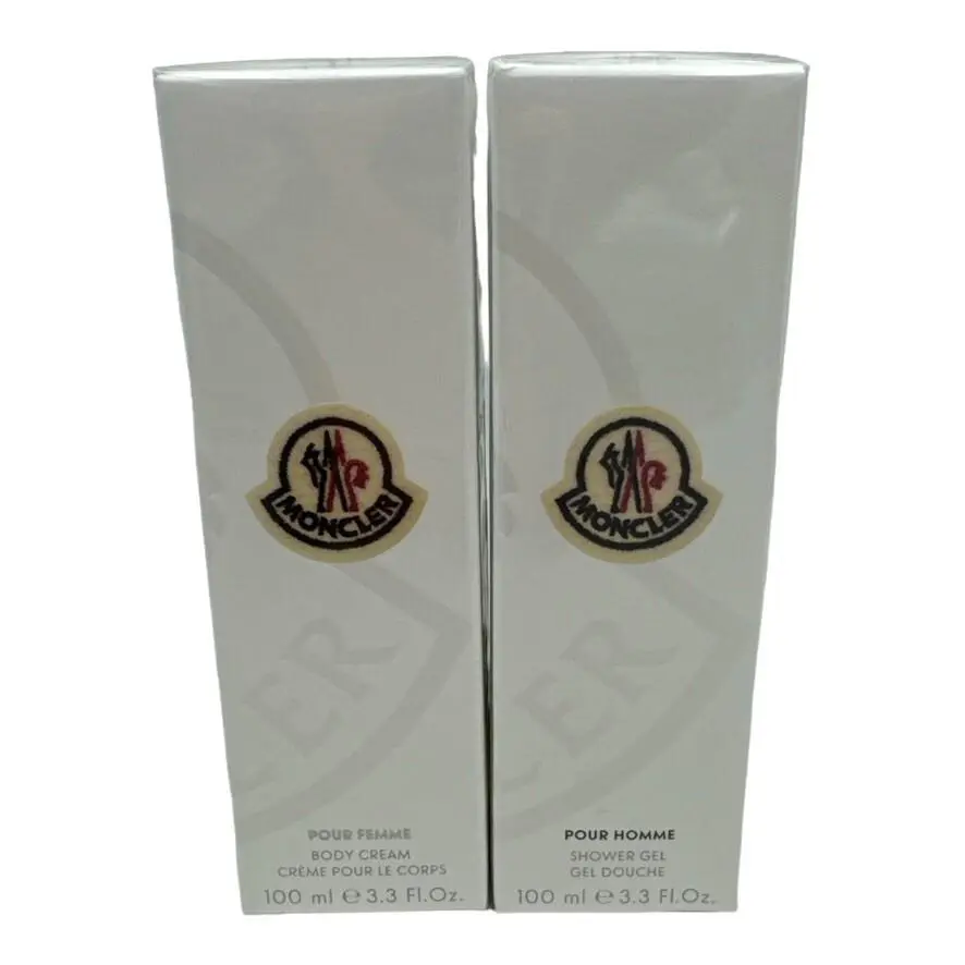 Moncler Body Cream and Shower Gel Set 3.3 Fl/oz