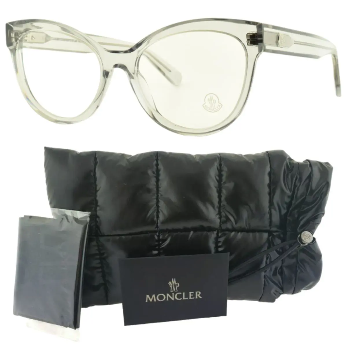 ML5142 020 Transparent Grey Cat Eye Full Rim Womens Optical Frame by Moncler