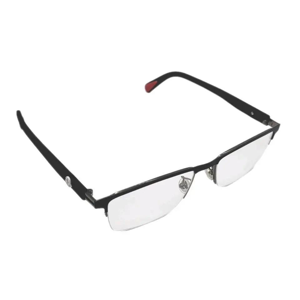 ML5164H 002 Matte Black Semi-rimless Eyeglasses by Moncler