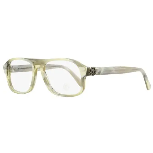 Rectangular Eyeglasses ML5198 060 Beige Horn 54mm by Moncler