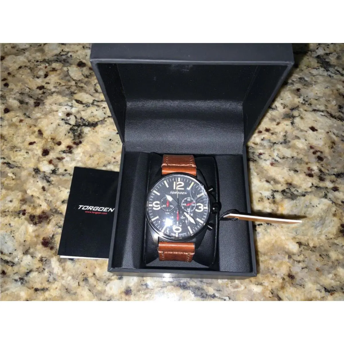 Torgoen - T16 Stainless Steel Case Men`s Chronograph Watch - TN/1107 - 44mm