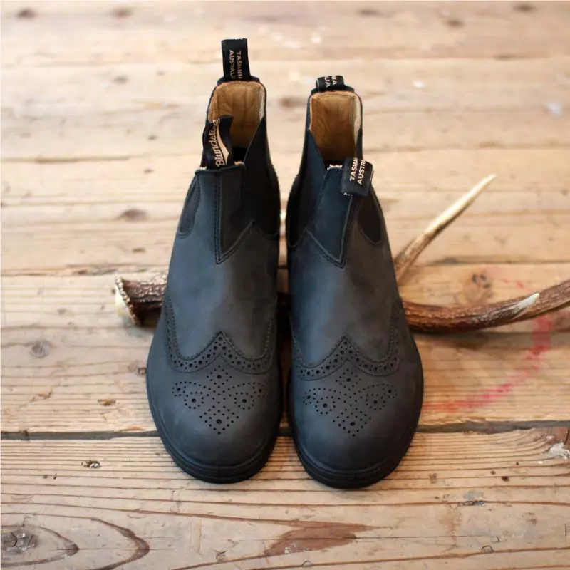Blundstone shoes - 1471 1472 - 1472-Rustic Black/Brogue/Wingtip 1