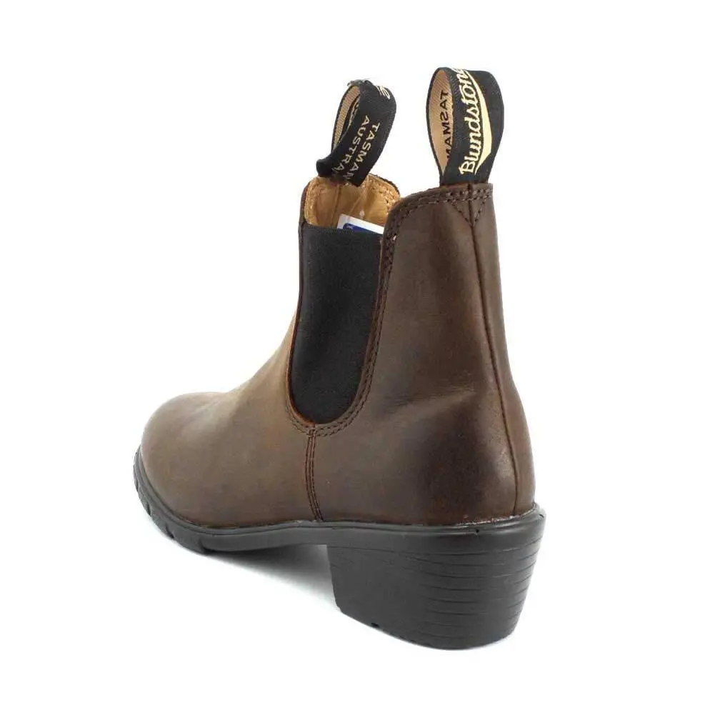 Blundstone shoes - 1673 Elastic Sided-womens Block - Elastic Block - Antique Brown - Antique Brown 5