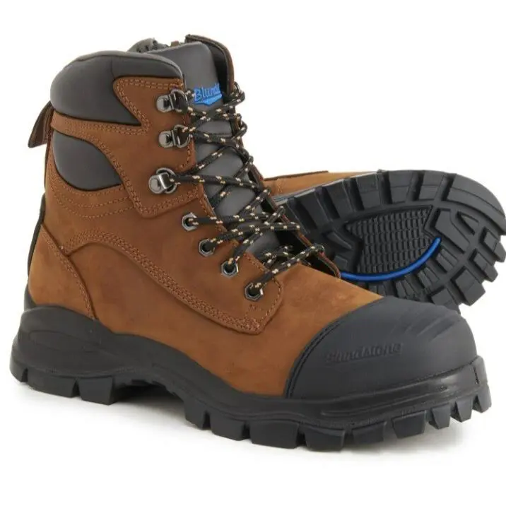 Blundstone 983 Brown Crazy Horse Leather Steel Toe Work Boots Sze M9W11 M10 M9/W11