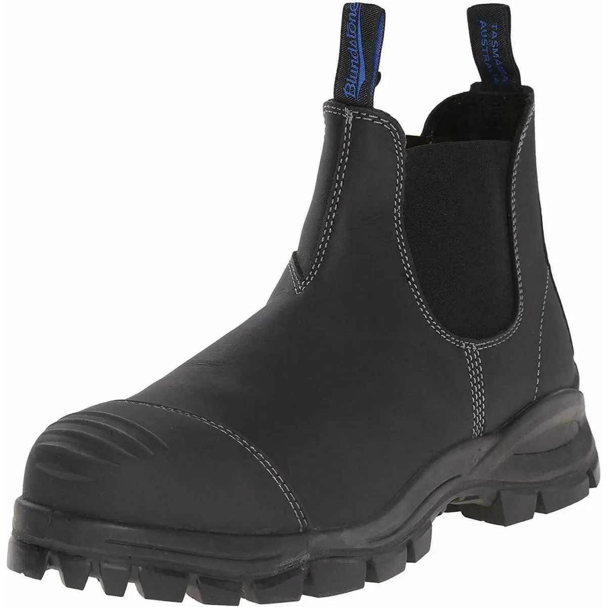 Men`s Blundstone Elastic Side Pull On Safty Steel Toe Boot BL 990 Black 5