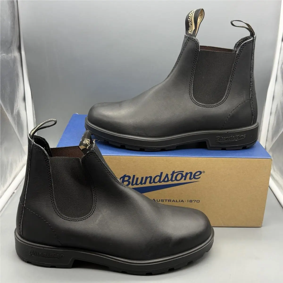 Blundstone 510 Mens AU 8.5 US 9.5 Black Leather Chelsea Casual Boots Outdoor - Black