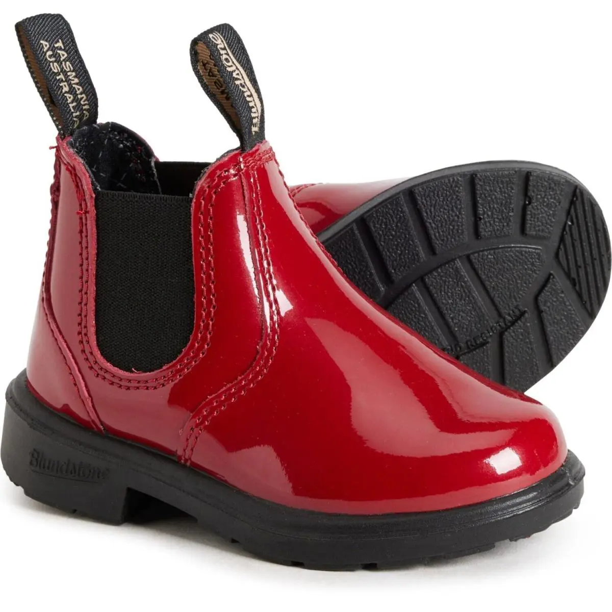 Kids Girls 2253 Chelsea Boots - Patent Leather Red UK 3/US 6 by Blundstone