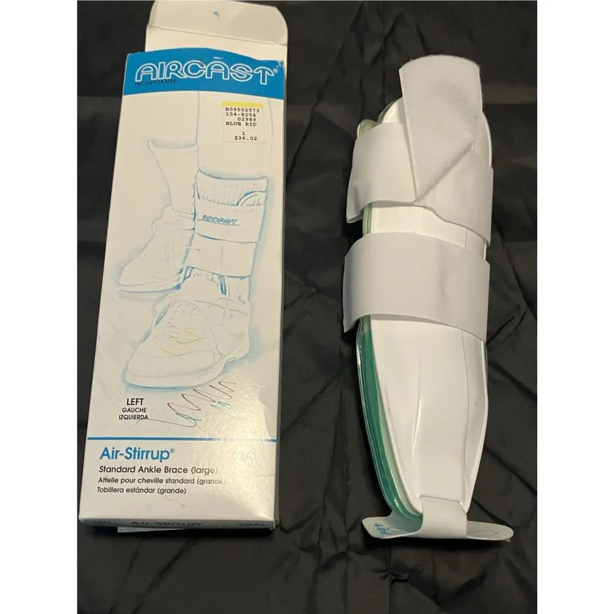 Aircast Air-stirrup Ankle Support Brace Large Left Foot