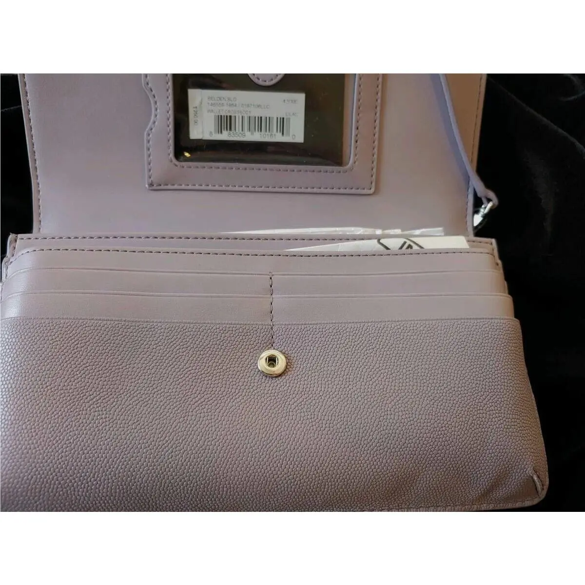 Tumi Belden Leather Boxed Wallet/crossbody/clutch in Lilac/silver Perfect Gift
