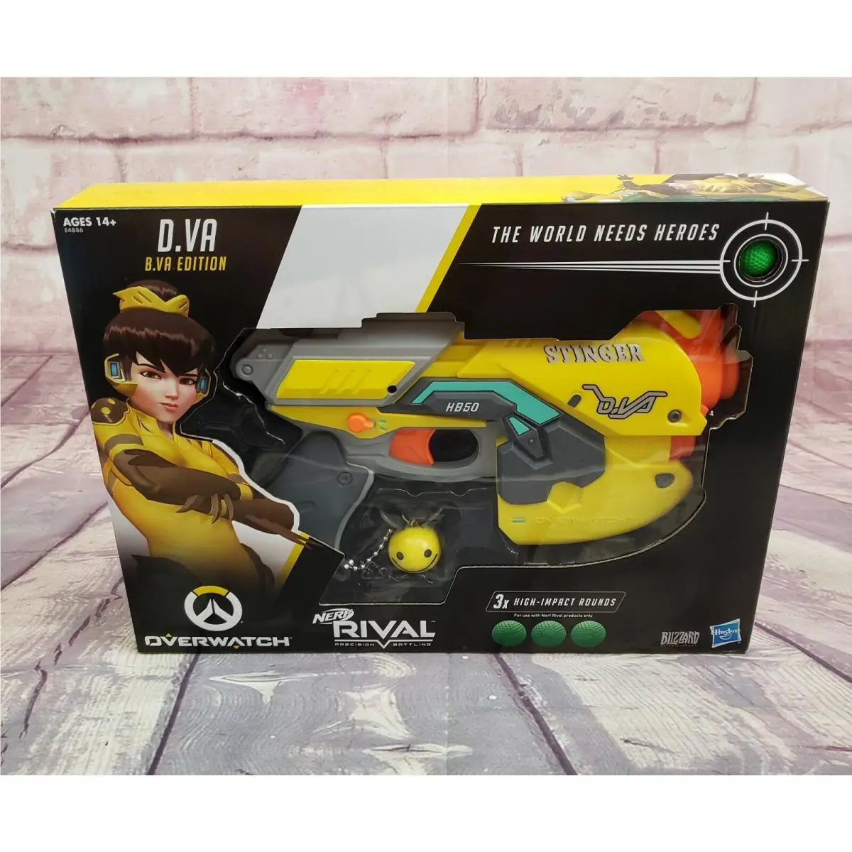 Nerf Rival Overwatch D.va B.va Edition Yellow with Bee Charm Stinger