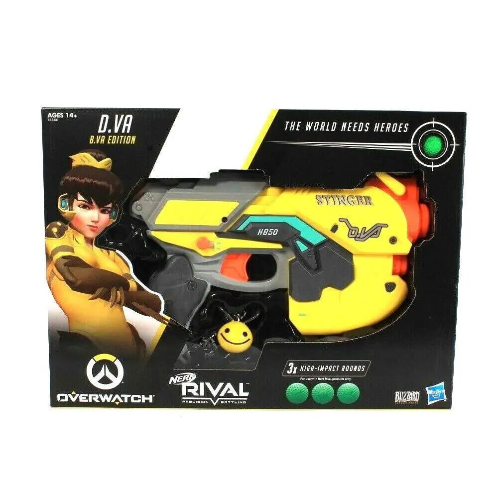 Hasbro Nerf Rival Overwatch D VA B VA Edition Blaster 3 High Impact Rounds