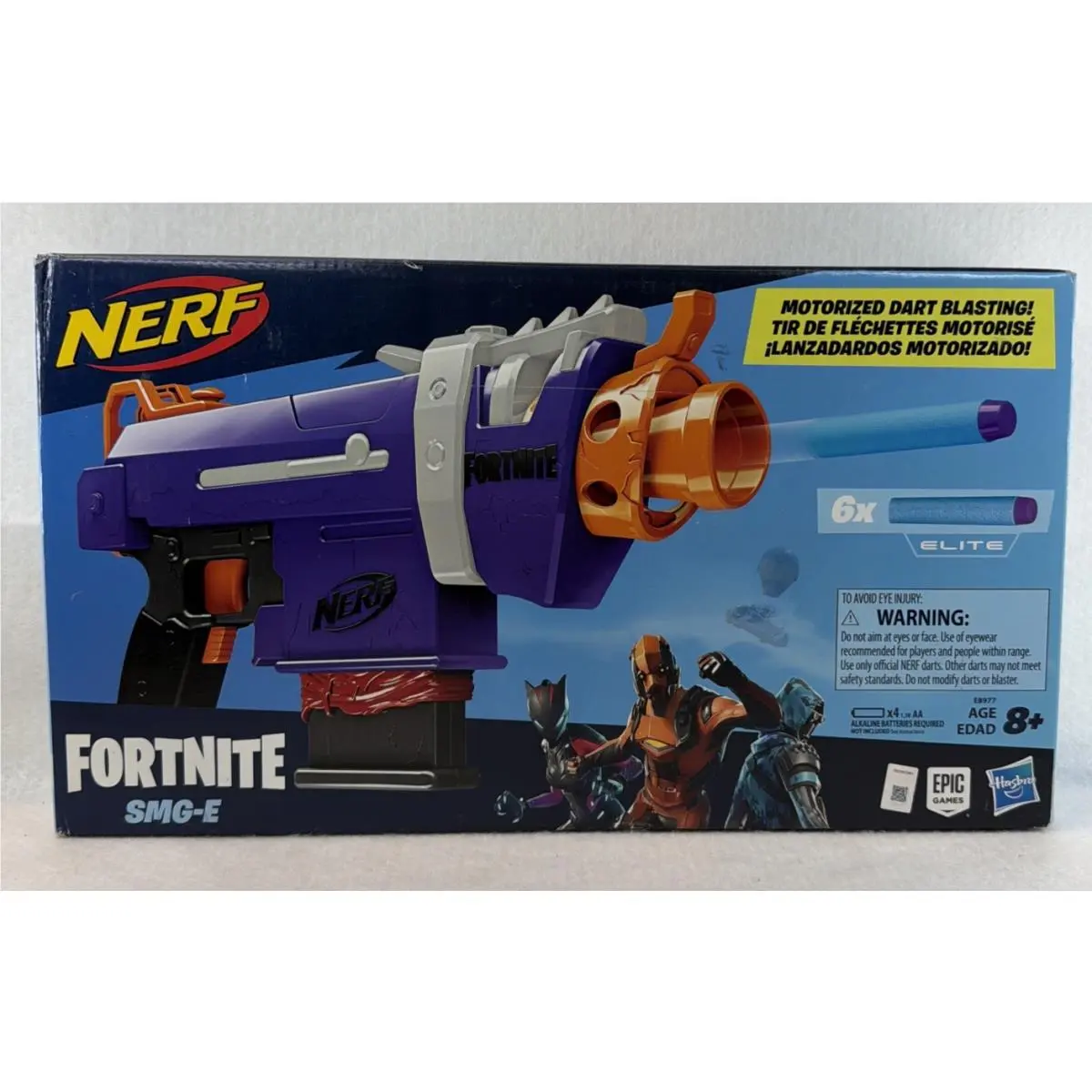 Nerf Fortnite Smg-e Motorized Dart Blaster E8977 6-Dart Clip Sealed
